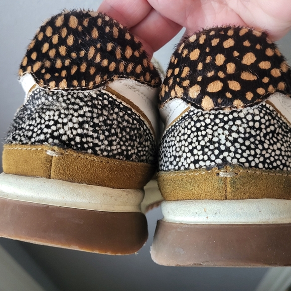 Madewell Kickoff Trainer Sneakers White, Black, Brown Calfhair 9.5 - Picture 7 of 14